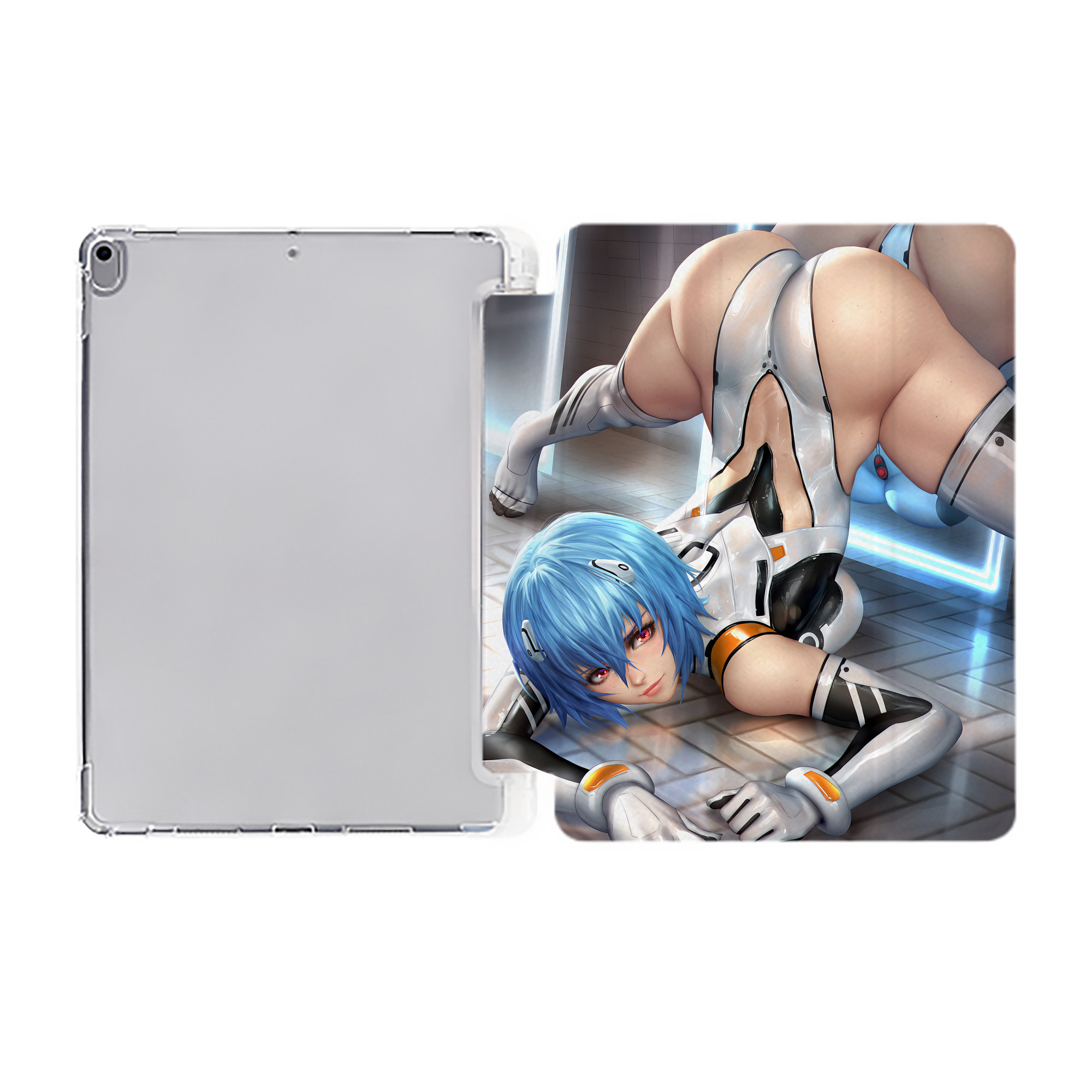 （画像用） EVA 新世紀エヴァンゲリオン IPad ケース ペン収納付き 三つ折りスタンド PUレザー×シリコン 対応機種9.5/10.5/10.9インチ